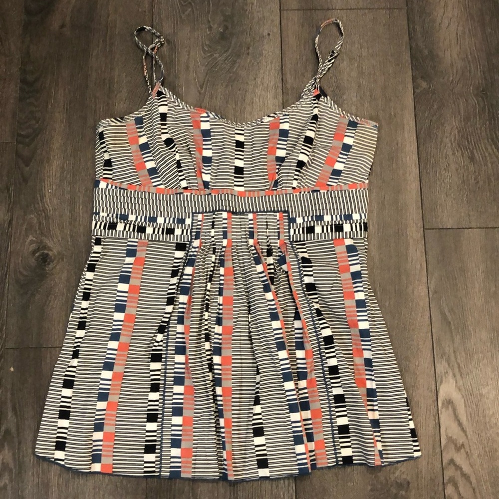 BCBG Red and Navy Striped Tank Top, size M